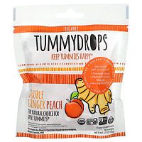 Tummydrops, Organic, двойной имбирь и персик, 33 пастилки, 105 г (3,7 унции)