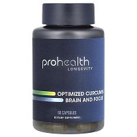 ProHealth Longevity, Optimized Curcumin, Brain and Focus, 60 Capsules