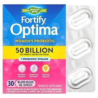 Nature&#x27;s Way, Fortify Optima, Women&#x27;s Probiotic, 50 Billion, 30 Delayed Release Veg. Capsules