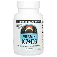 Source Naturals, Vitamin K2 + D3, 60 Tablets