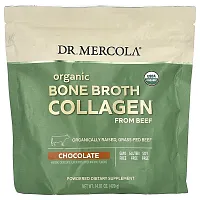 Dr. Mercola, Organic Bone Broth Collagen from Beef, Chocolate, 14.81 oz (420 g)