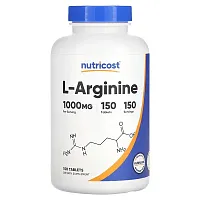 Nutricost, L-Arginine, 1,000 mg, 150 Tablets