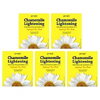 Petitfee, Chamomile Lightening Hydrogel Beauty Face Mask, 5 Sheets, 1.12 oz (32 g) Each