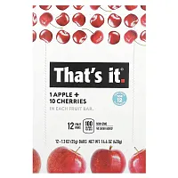 That&#x27;s It, Fruit Bars, Apple + Cherries, 12 Bars, 1.2 oz (35 g) Each