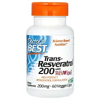 Doctor&#x27;s Best, Trans-Resveratrol 200 with Resvinol, 60 Veggie Caps