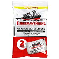 Fisherman's Friend, Menthol Cough Suppressant Lozenges, Original Extra Strong, 40 Lozenges