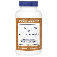 The Vitamin Shoppe, Berberine &amp; Ceylon Cinnamon, 120 Vegetable Capsules