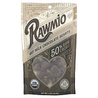 Rawmio, Oat Milk Chocolate Hearts, 50% Raw Cacao, 2 oz (56.7 g)