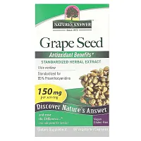 Nature&#x27;s Answer, Grape Seed, 150 mg, 60 Vegetarian Capsules