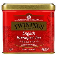 Twinings, «Английский завтрак», рассыпной чай, 200 г (7,05 унции)