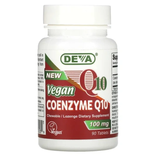 Deva, Vegan, Coenzyme Q10, 100 mg, 90 Chewable Tablets