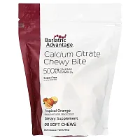 Bariatric Advantage, Calcium Citrate Chewy Bite, Sugar Free, Tropical Orange, 90 Soft Chews