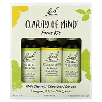 Bach, Clarity of Mind Focus Kit, 3 Droppers, 0.7 fl oz (20 ml) Each