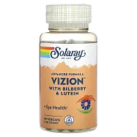 Solaray, Advanced Formula Vizion with Blueberry &amp; Lutein, 90 VegCaps