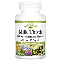 Natural Factors, Milk Thistle, 250 mg, 90 Capsules