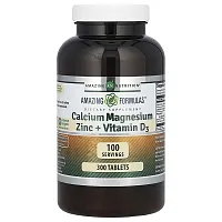 Amazing Nutrition, Amazing Formulas, Calcium Magnesium Zinc + Vitamin D3, 300 Tablets