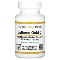 California Gold Nutrition, Buffered Gold C, GOLD Standard Sodium Ascorbate (Vitamin C), 750 mg, 60 Veggie Capsules