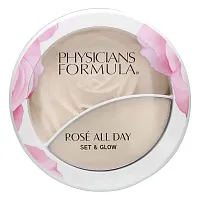 Physicians Formula, Rosé All Day, Set &amp; Glow, Illuminating Powder &amp; Dewy Balm, 1711499 Luminous Light, 1 Count