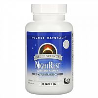 Source Naturals, Sleep Science, NightRest с мелатонином, 100 таблеток