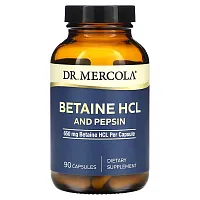 Dr. Mercola, Betaine HCL and Pepsin, 650 mg, 90 Capsules