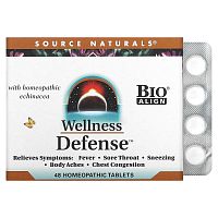 Source Naturals, Wellness, от простуды и гриппа, 48 гомеопатических таблеток