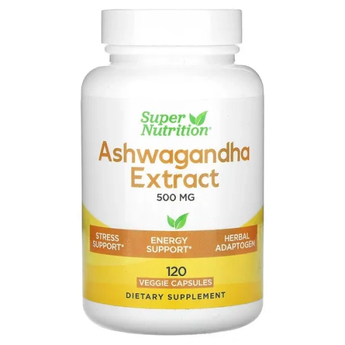 Super Nutrition, Ashwagandha, 500 mg, 120 Veggie Capsules