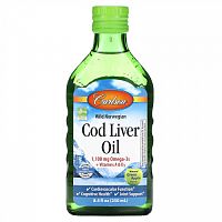 Carlson, Cod Liver Oil, Natural Green Apple , 1,100 mg, 8.4 fl oz (250 ml)