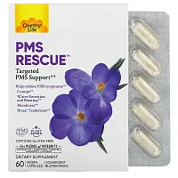 Country Life, PMS Rescue, Targeted PMS Support, 60 Vegan Capsules