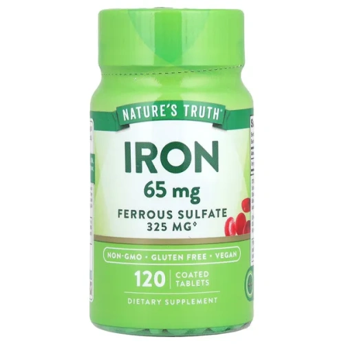 Nature&#x27;s Truth, Iron, 65 mg, 120 Coated Tablets