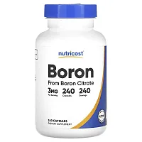 Nutricost, Boron, 3 mg, 240 Capsules