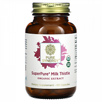 Pure Synergy, Super Pure, органический экстракт расторопши, 60 капсул