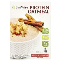 BariWise, Protein Oatmeal, Apples &amp; Cinnamon, 7 Packets, 1.04 oz (29.5 g) Each