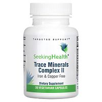 Seeking Health, Trace Minerals Complex II, без железа и меди, 30 вегетарианских капсул