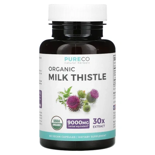 Pure Co., Organic Milk Thistle, 60 Vegan Capsules