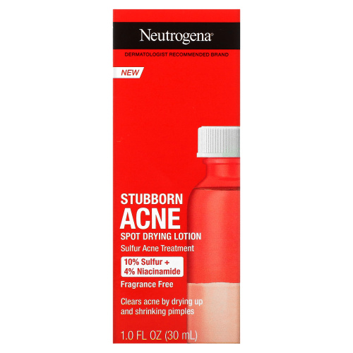 Neutrogena, Stubborn Acne, Spot Drying Lotion, Fragrance Free, 1 fl oz (30 ml) фото 2