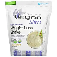 VeganSmart, Vegan Slim, коктейль для снижения веса с высоким содержанием протеина, со вкусом ванильного крема, 686 г (1,5 фунта)