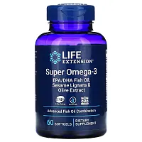 Life Extension, Super Omega-3, 60 мягких таблеток