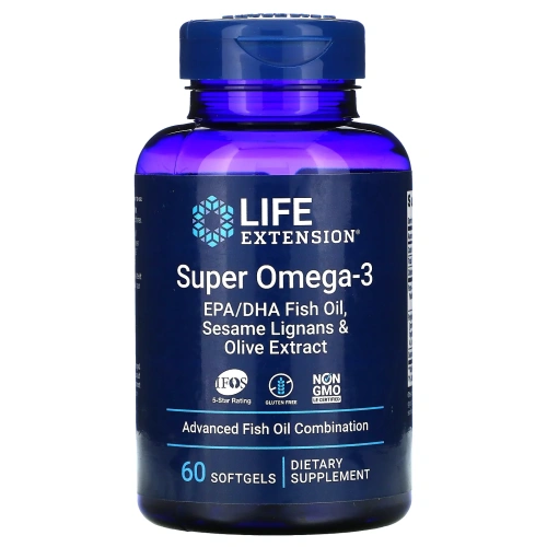 Life Extension, Super Omega-3, 60 мягких таблеток