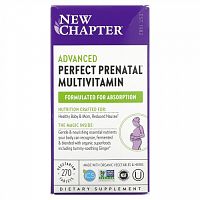 New Chapter, Perfect Prenatal, мультивитаминный комплекс для беременных, 270 вегетарианских таблеток