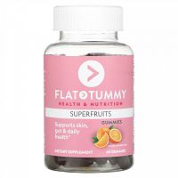 Flat Tummy, Суперфрукты, натуральный апельсин, 60 жевательных таблеток