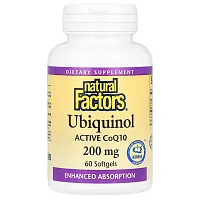 Natural Factors, Ubiquinol, 200 mg, 60 Softgels