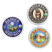 Badger, Restore, Recover &amp; Rest Balm Trio, 3 Piece Kit, .75 oz (21 g) Each