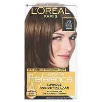 L&#x27;Oréal, Superior Preference, Luminous, Fade-Defying Color, 5G Medium Golden Brown, 1 Application