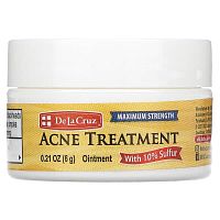 De La Cruz, Acne Treatment Ointment with 10% Sulfur, Maximum Strength, 0.21 oz (6 g)