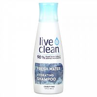 Live Clean, Увлажняющий шампунь, питьевая вода, 2 унции (350 мл)