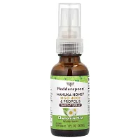 Wedderspoon, Manuka Honey &amp; Propolis Throat Spray, Chamomile Mint, MGO 400+, 1 fl oz (30 ml)