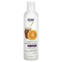 NOW Foods, Solutions, Gel Cleanser, Vitamin C &amp; Manuka Honey, 8 fl oz (237 ml)