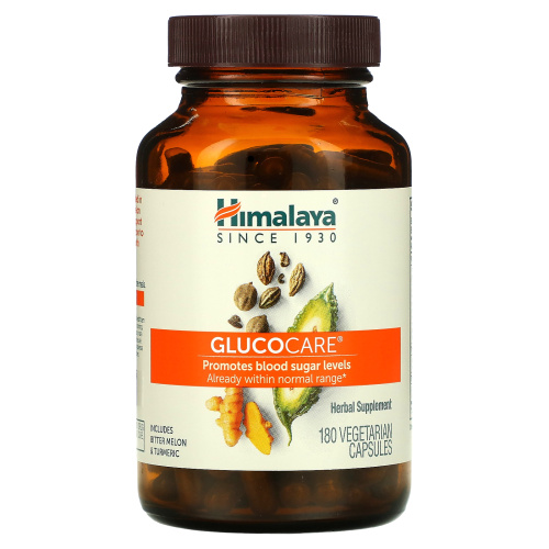 Himalaya, Пищевая добавка GlucoCare, 180 растительных капсул фото 3