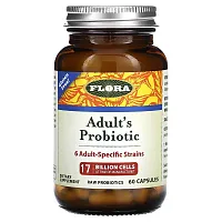 Flora, Adult&#x27;s Probiotic, 17 Billion Cells, 60 Capsules