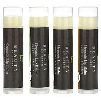 Beauty By Earth, Organic Lip Balm, Vanilla Bean &amp; Honey, 4 Tubes, 0.15 oz Each